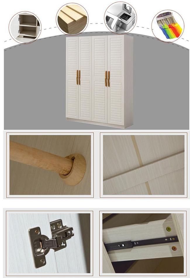 침실을 위한 환경 친절한 박판으로 만들어진 파티클 보드 내각 옷장