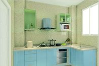Drawer Compressed Wood Kitchen Cabinets , Kitchen Wardrobe Cabinet With Metal Slider