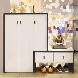 Waterproof Wear Resisting Wooden Shoe Cupboard White Shoe Storage Cabinet